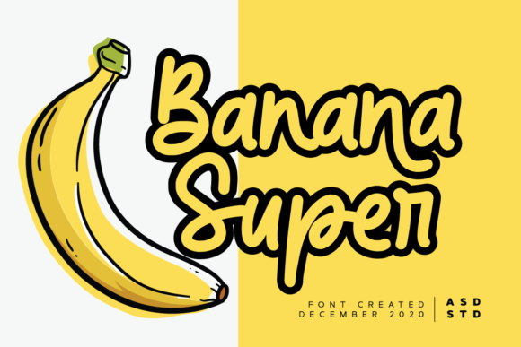 Banana Super Font for Creative Product Design