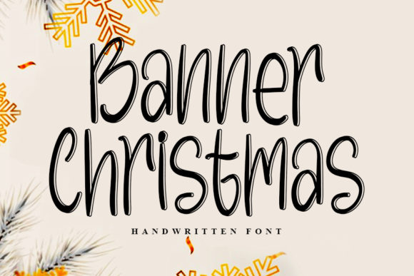 Banner Christmas Font for Holiday-Themed Web Design