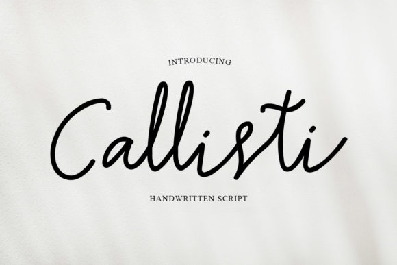 Callisti Font: A Delightful Script for Editorial Design