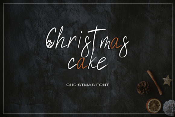 Christmas Cake Font for Makers and Designers