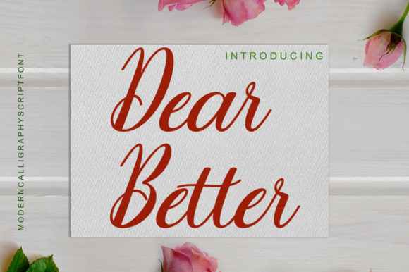Dear Better Font for Branding and Marketing