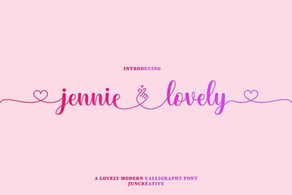Jennie Lovely Font for Handmade and Wedding Designs