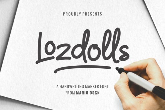 Lozdolls Font: A Bold, Handwritten Typeface for Business Branding