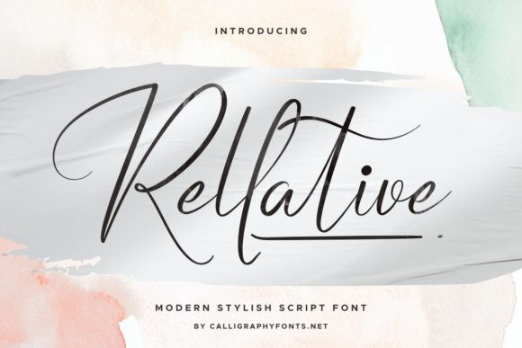 Rellative: A Handwritten Script Font for Elegant Branding and Design